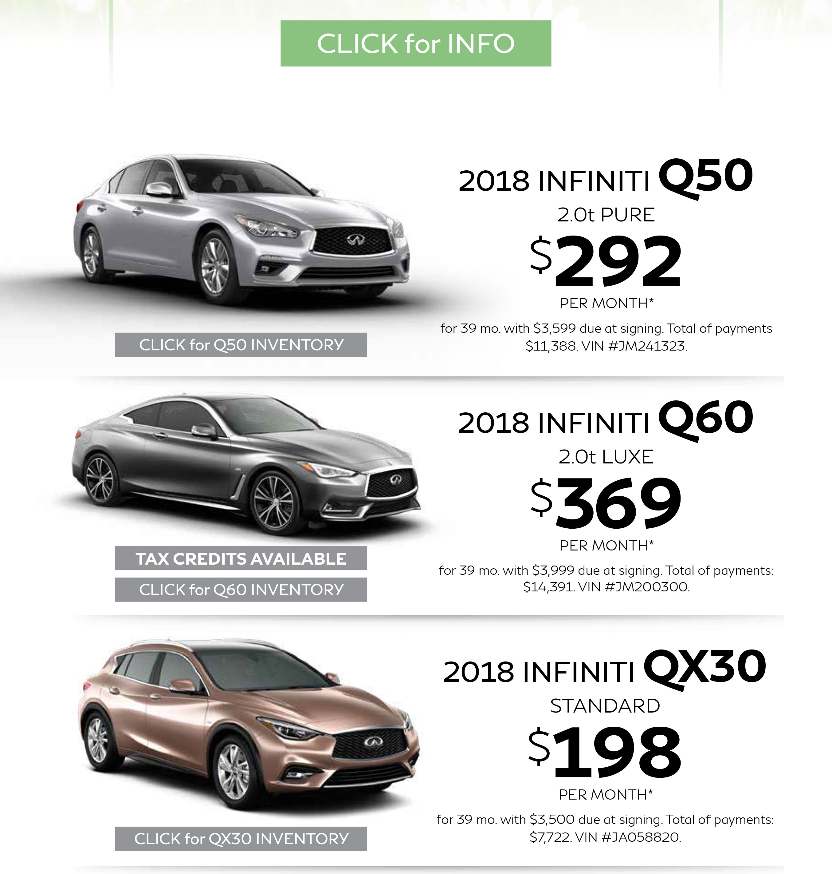 Crest INFINITI is a Frisco INFINITI dealer and a new car and used car
